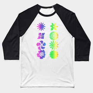 Rainbow flowers Baseball T-Shirt